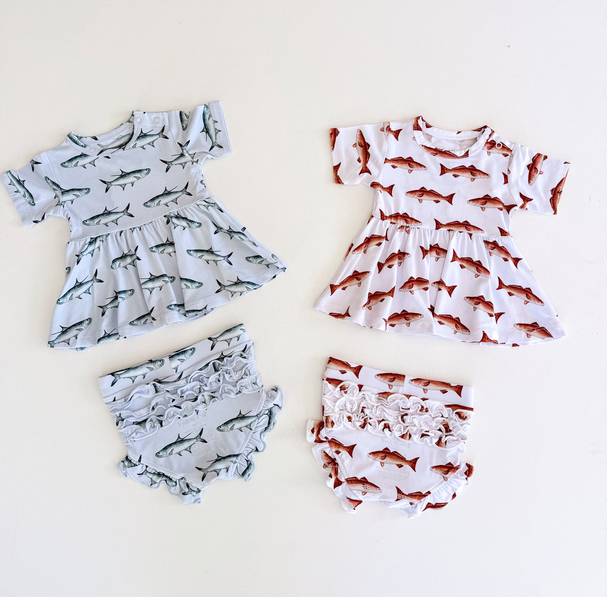 Tarpon Peplum and Ruffle Bloomer Sets (0/3M-12/18M)