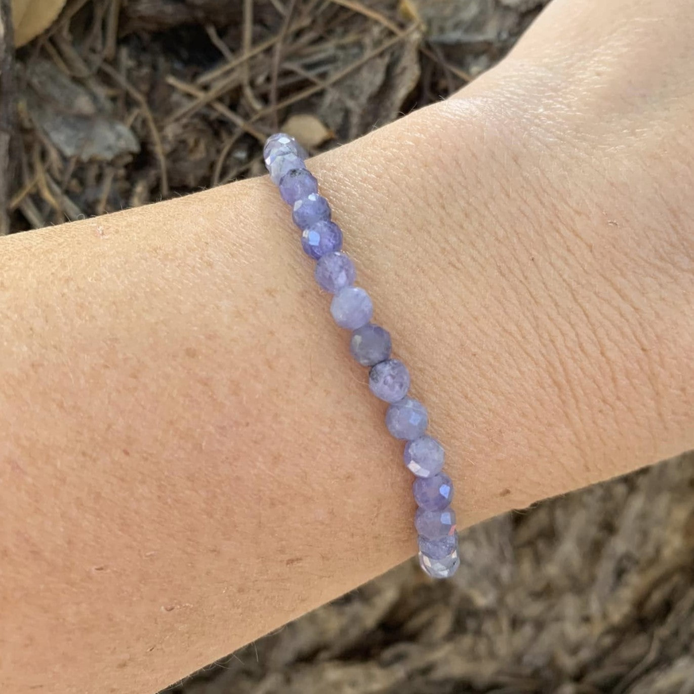 Tanzanite Bracelet 4 mm Faceted Round Beads – Spiritual Growth