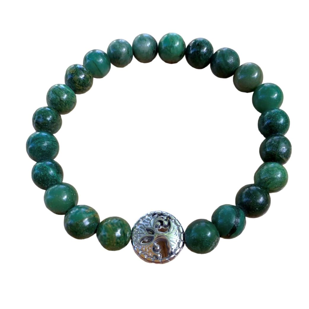 Nephrite Jade Bracelet 8 mm Round Beads