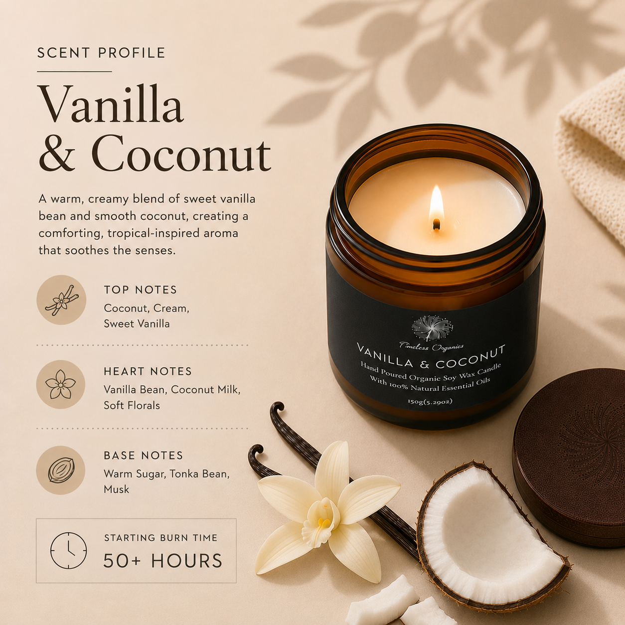 Limited Edition - Vanilla + Coconut Candle