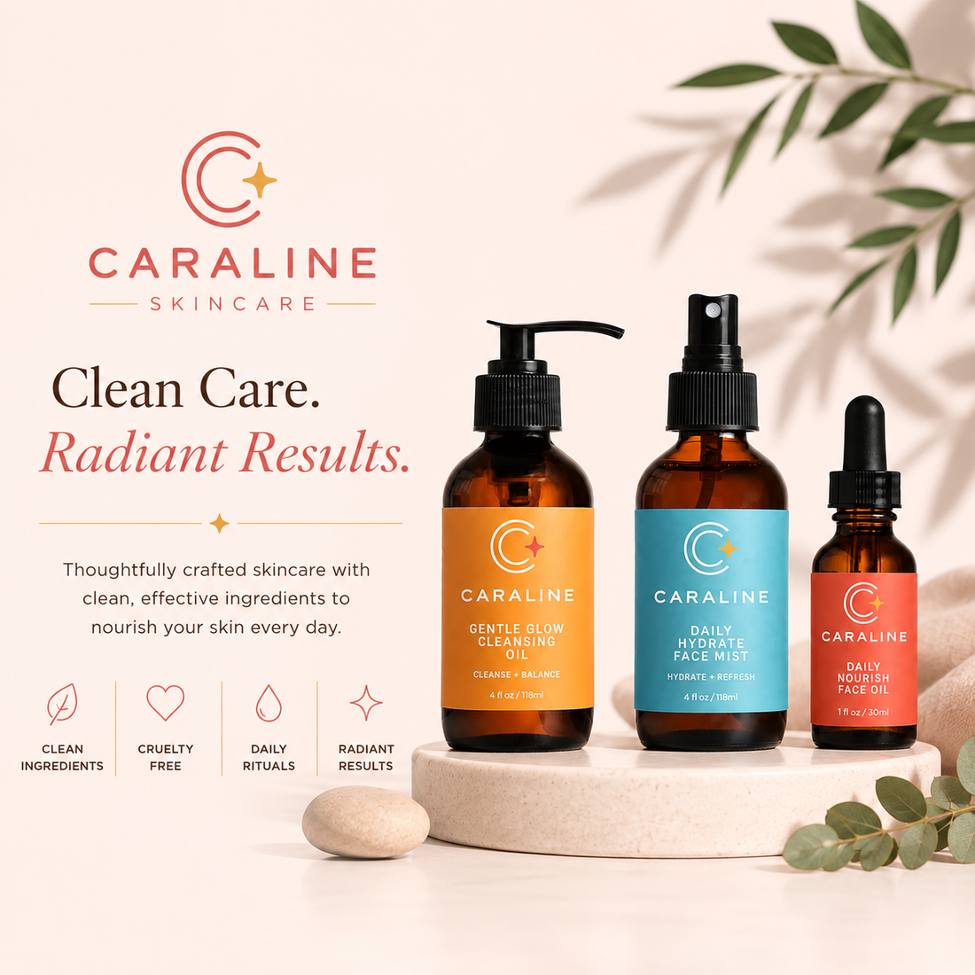 Caraline Skincare: Age-Positive, Minimalist Skincare for Healthy, Nourished Skin