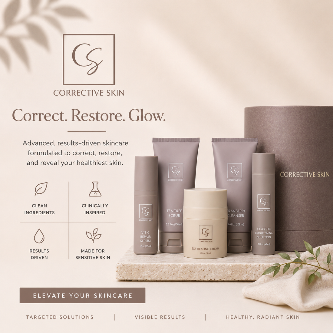 Corrective Skin: Desert-Proven Clinical Skincare for Healthy, Hydrated Skin