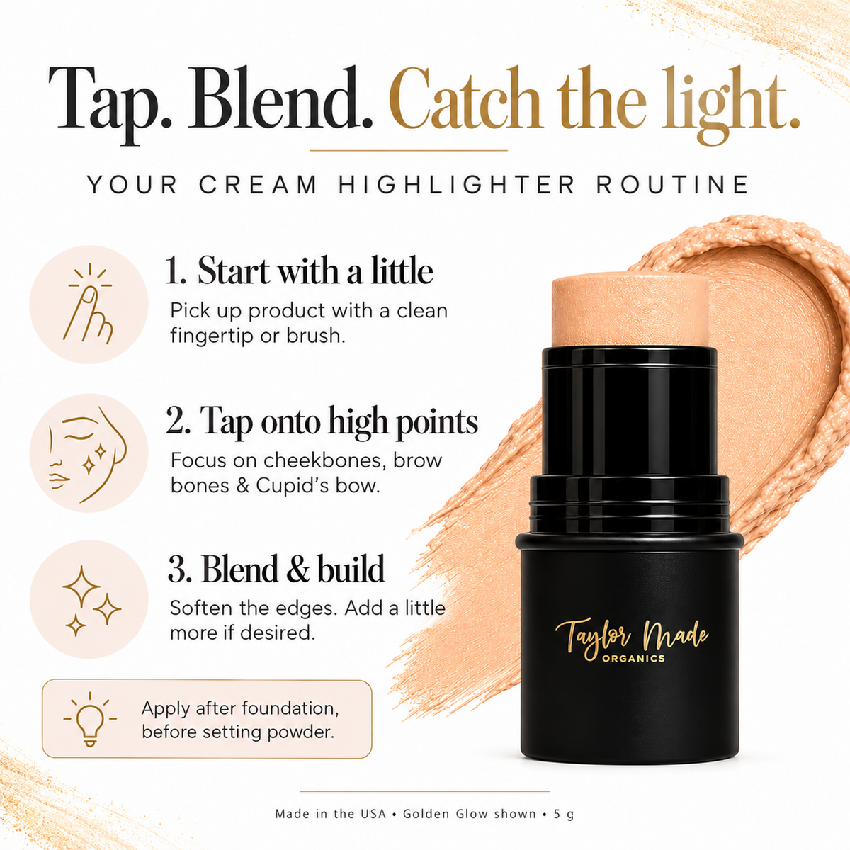 Highlighter cream multistick