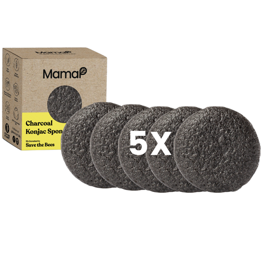 Detoxifying Charcoal Facial Cleansing Sponge 5pk