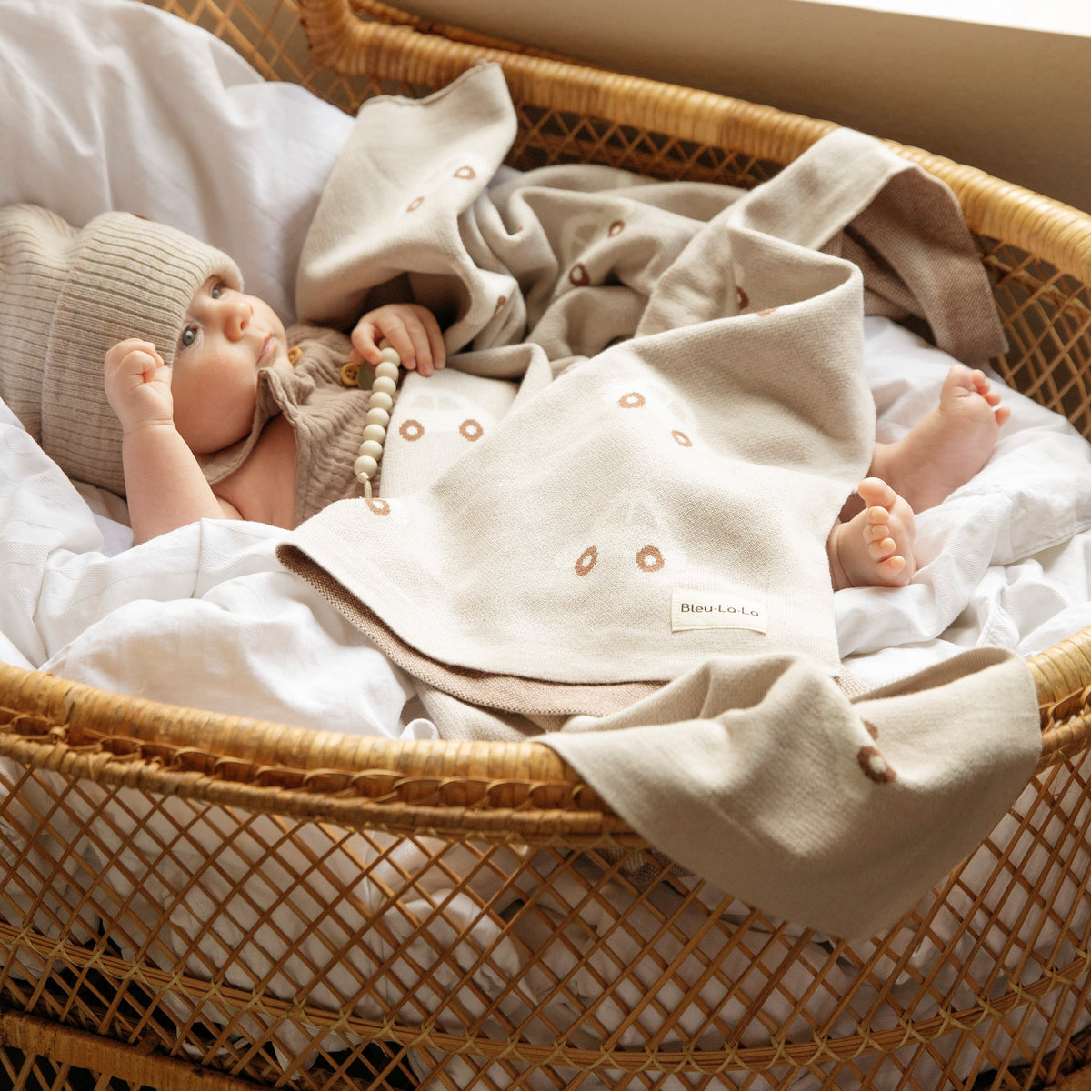 100% Cotton Luxury Knit Car Swaddle Blanket