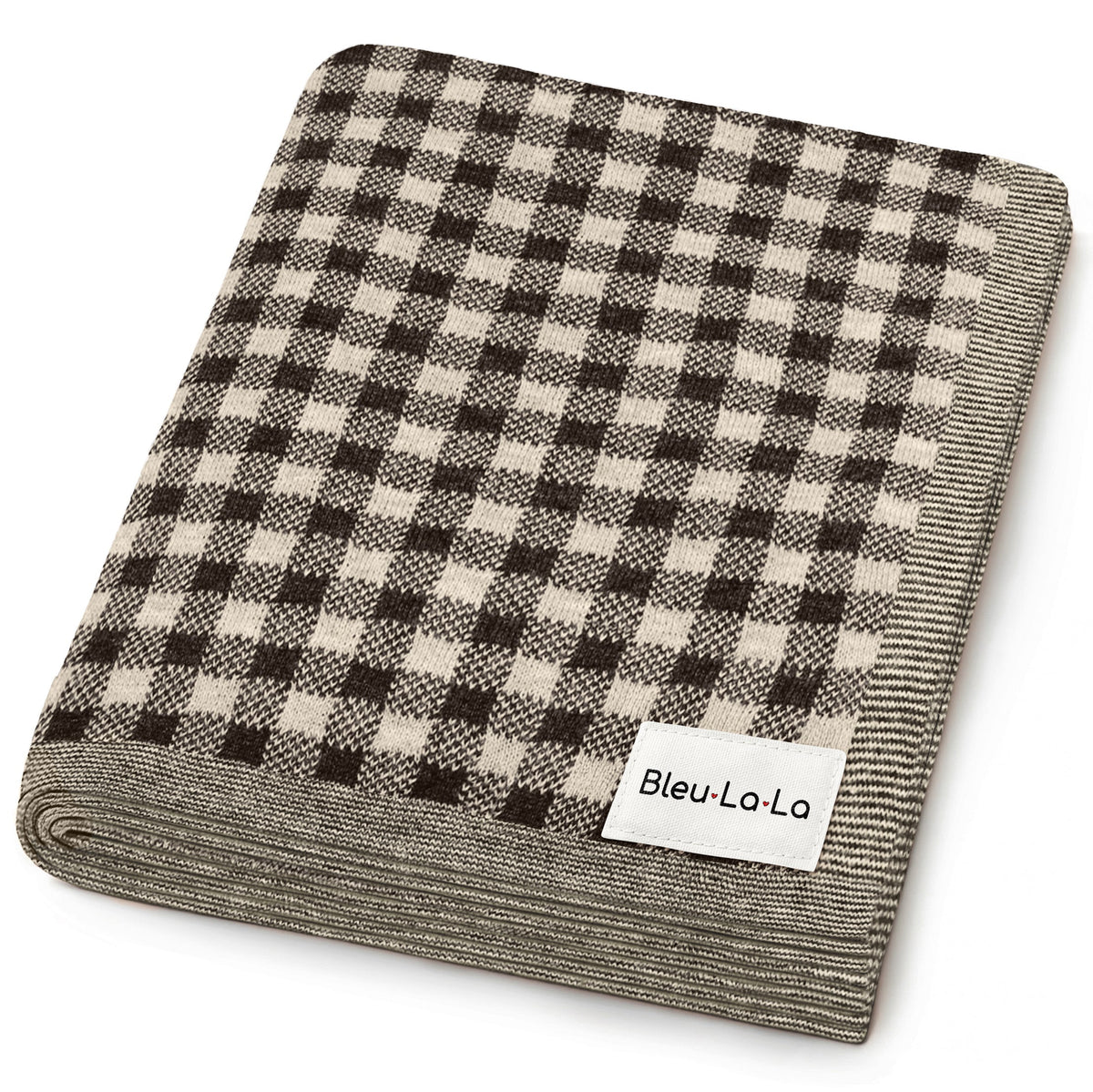 Checkered Knit Baby Blanket