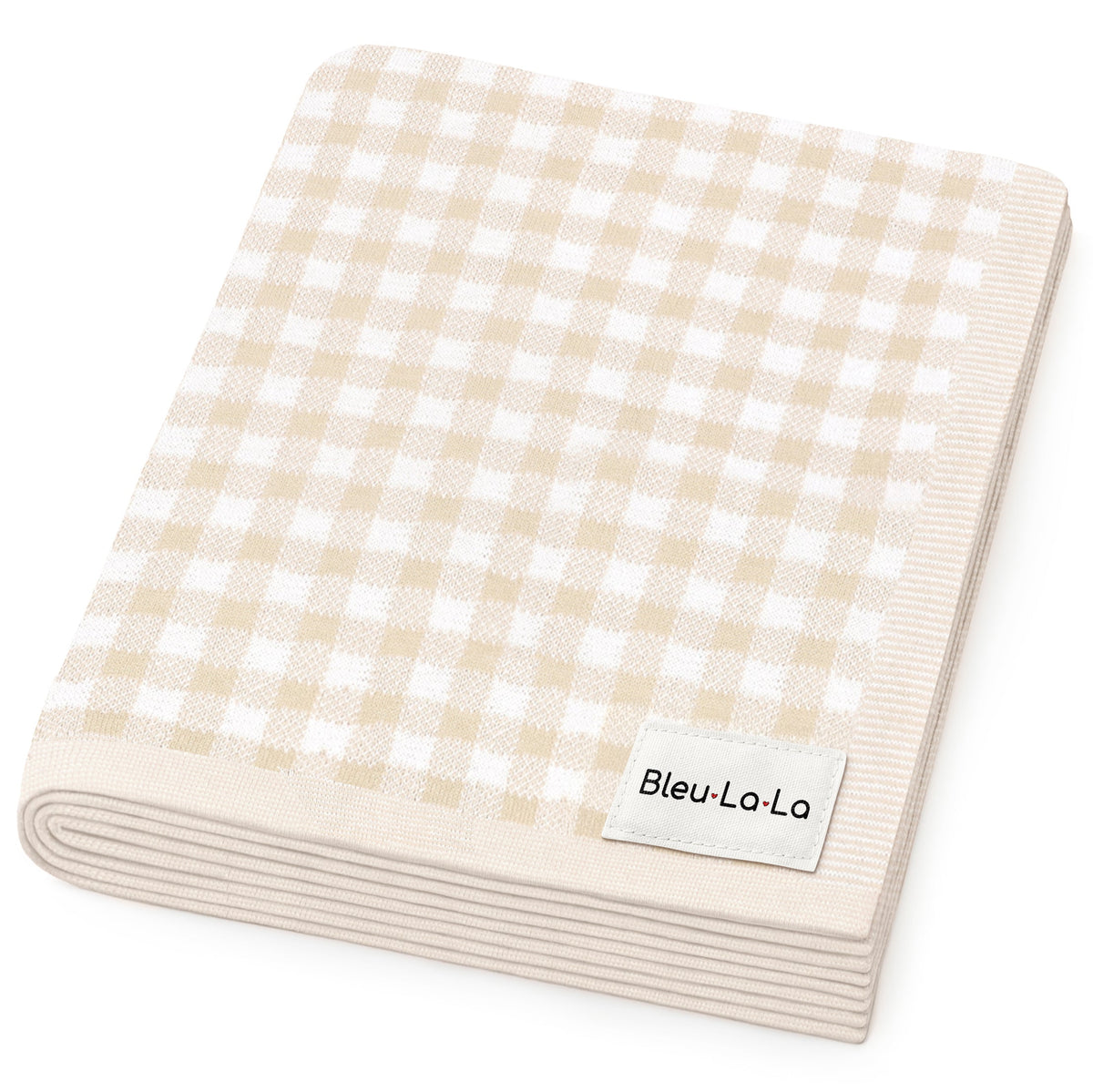 Checkered Knit Baby Blanket