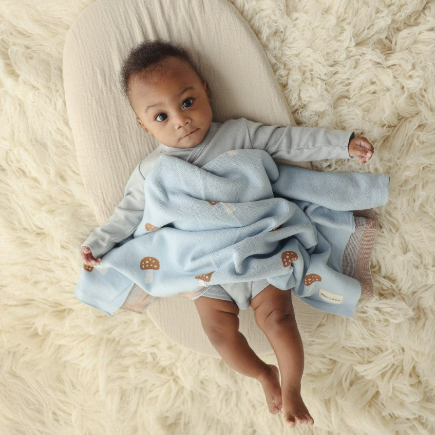 Whimsy Collection - Luxury 100% Cotton Knit Swaddle Baby Blanket