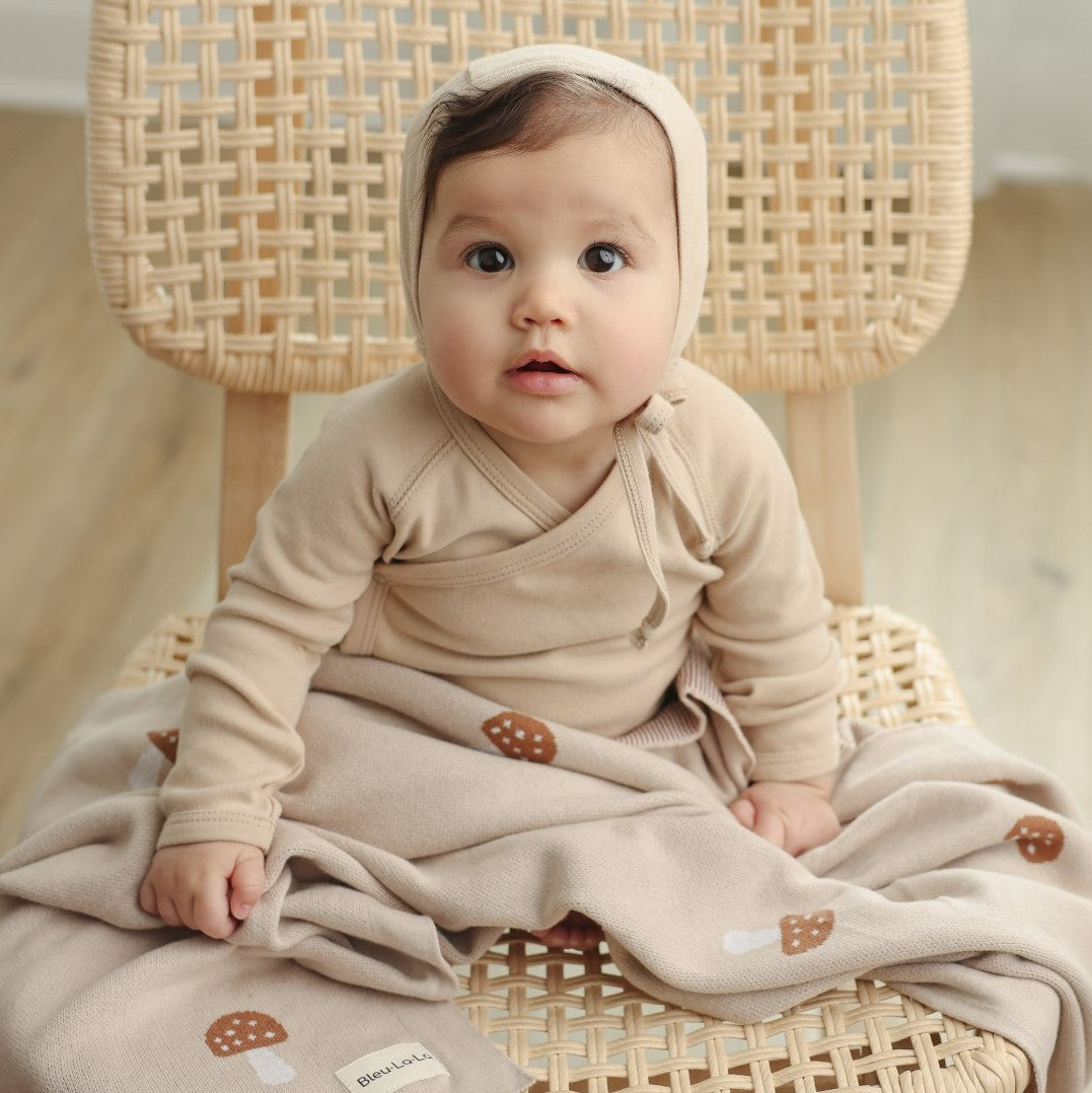 Whimsy Collection - Luxury 100% Cotton Knit Swaddle Baby Blanket