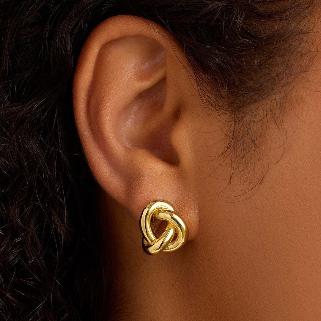 Irregular, Coiled-line Earrings For Women