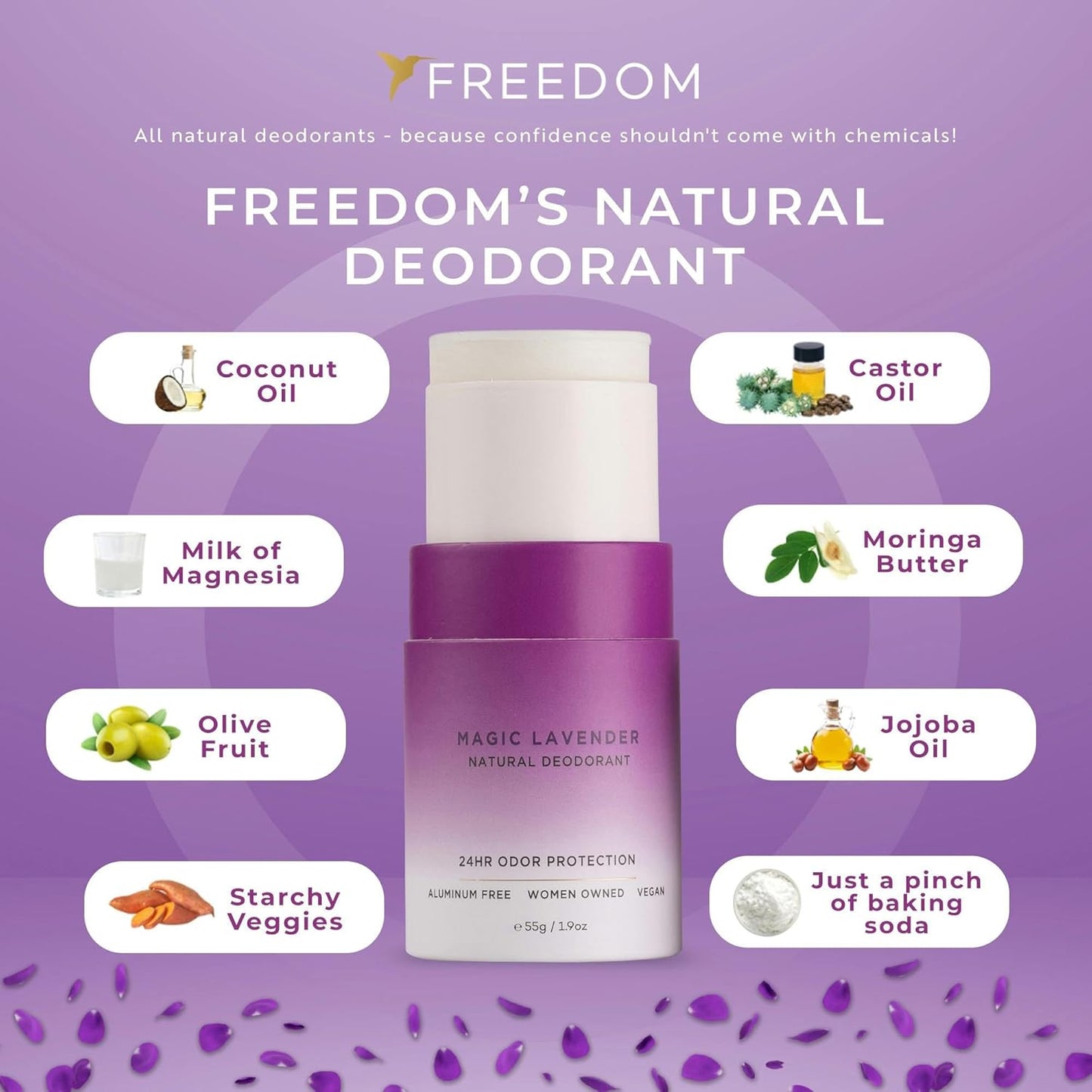Aluminum Free Natural Deodorant 1.9oz | EWG Verified