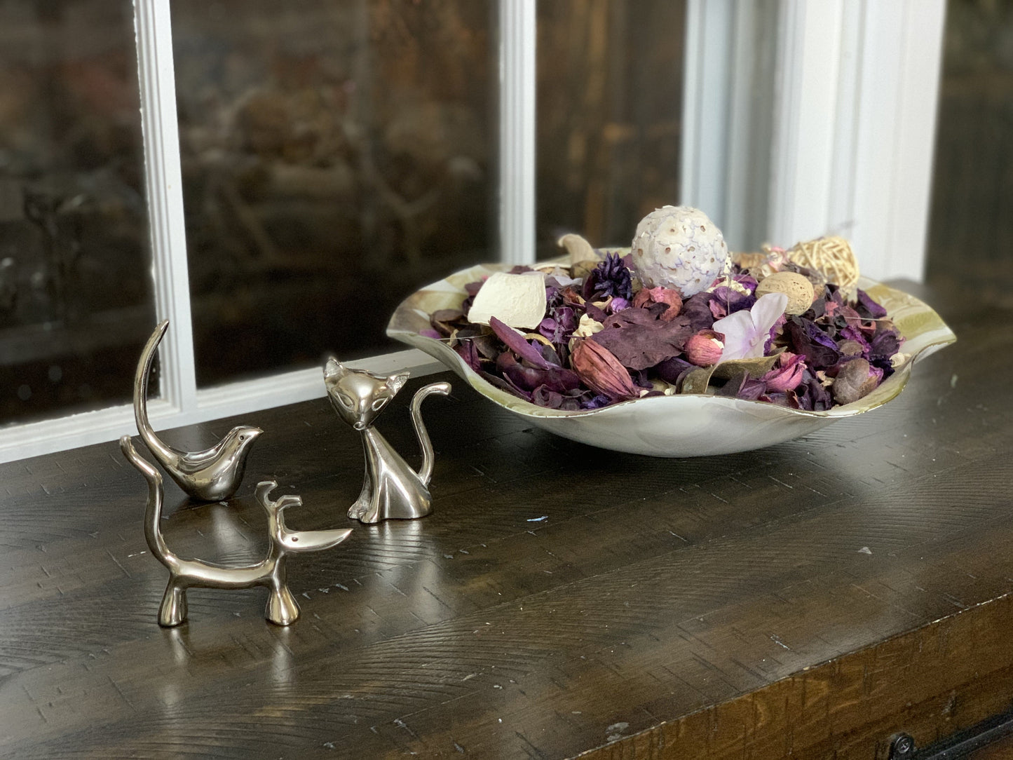 Dog, Cat & Bird Ring Holders Set - Silver