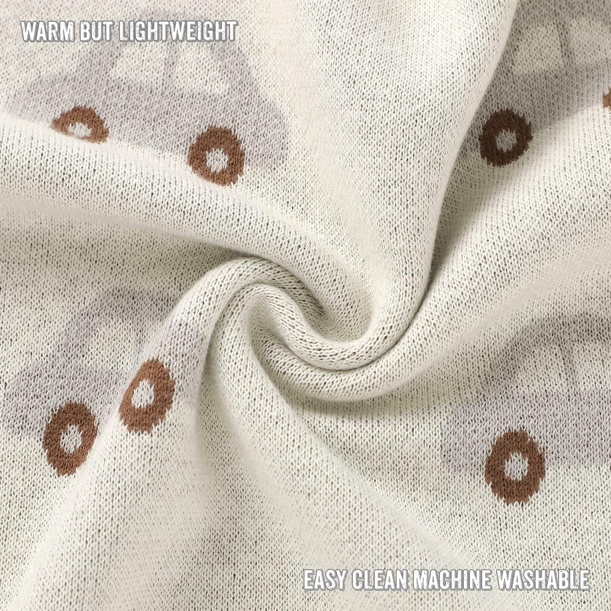 Whimsy Collection - Luxury 100% Cotton Knit Swaddle Baby Blanket