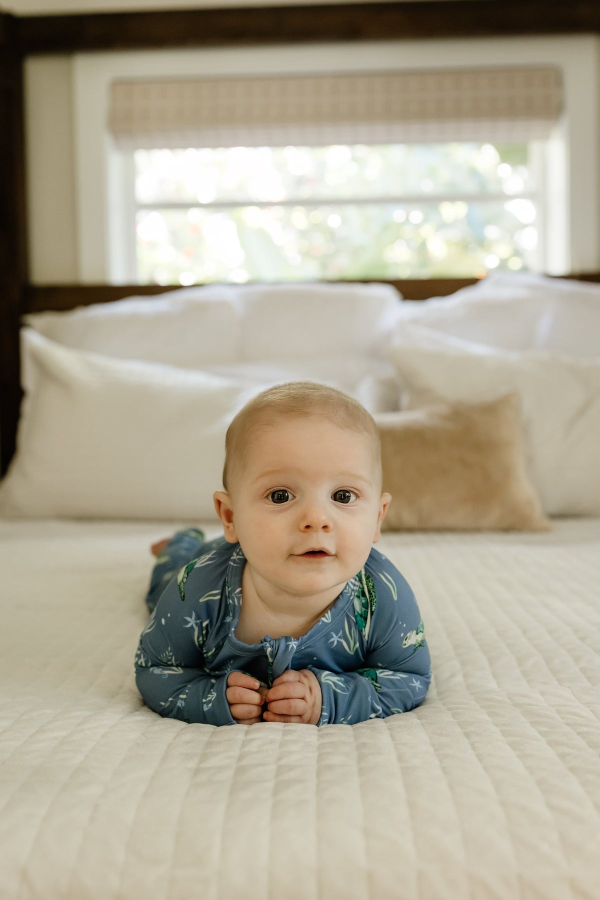 Sanibel Sea Turtle Zippy Sleepers with Fold Over Cuffs (0/3M-12/18M)