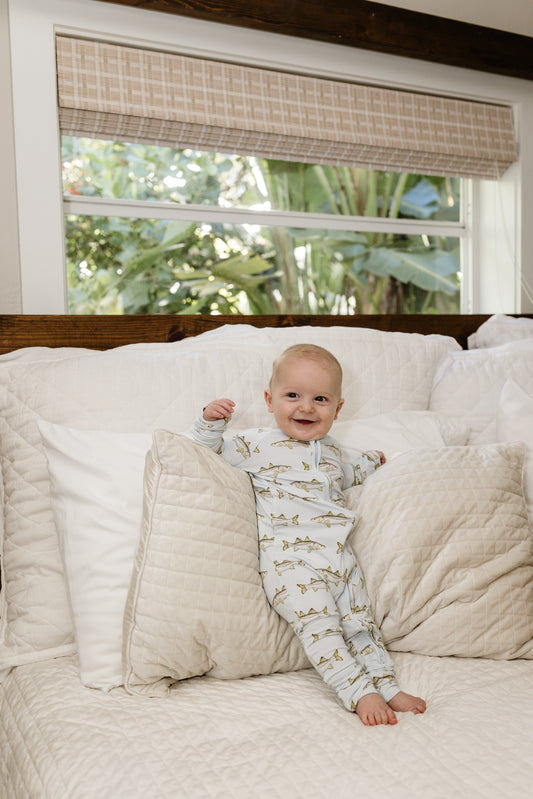 Snook Zippy Sleepers with Fold Over Cuffs (0/3M-12/18M)