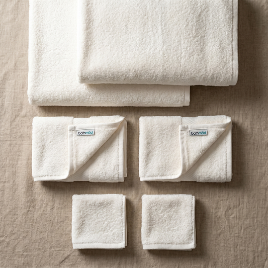 Luxury Organic Bath Six Piece Towel Set Soft, Plush, Eco-Friendly Towels