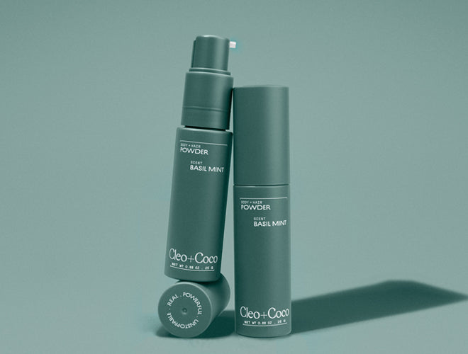 Body Powder + Dry Shampoo — Talc-Free, Anti-Chafe- Basil Mint
