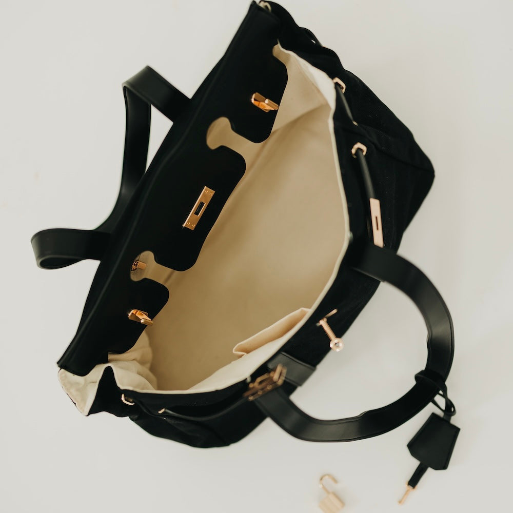 Cadence Canvas and Vegan Leather Tote