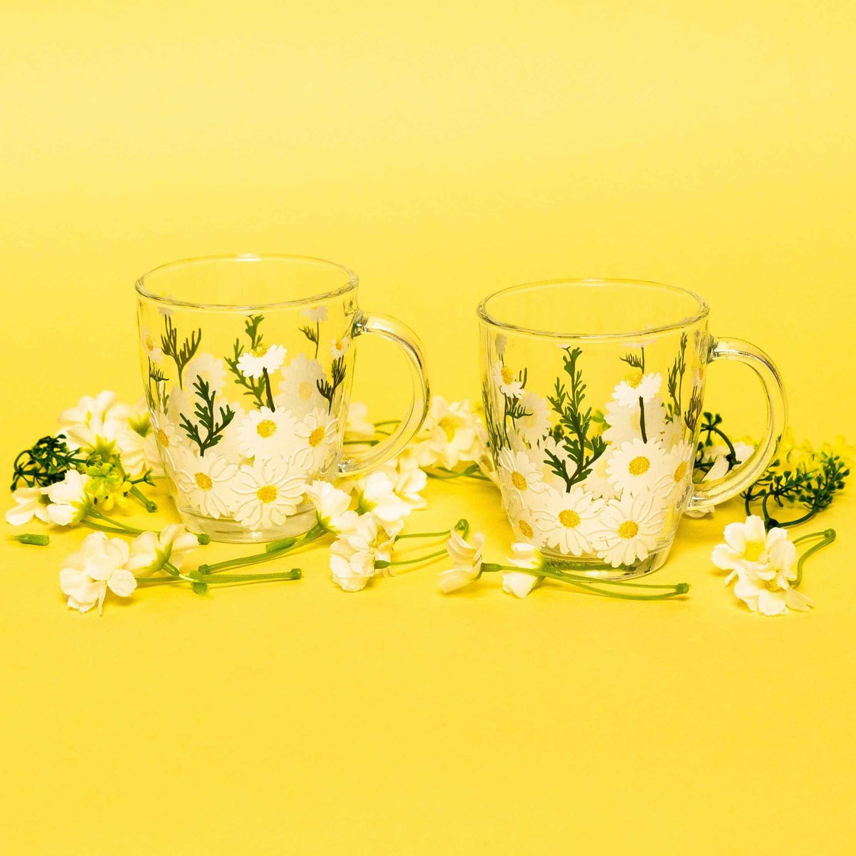 Painted Daisy Mugs