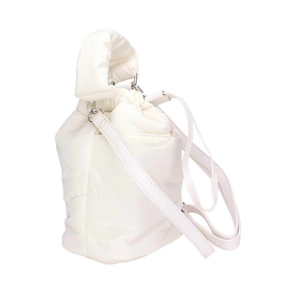 Quilted Padded Crossbody Bucket Bag