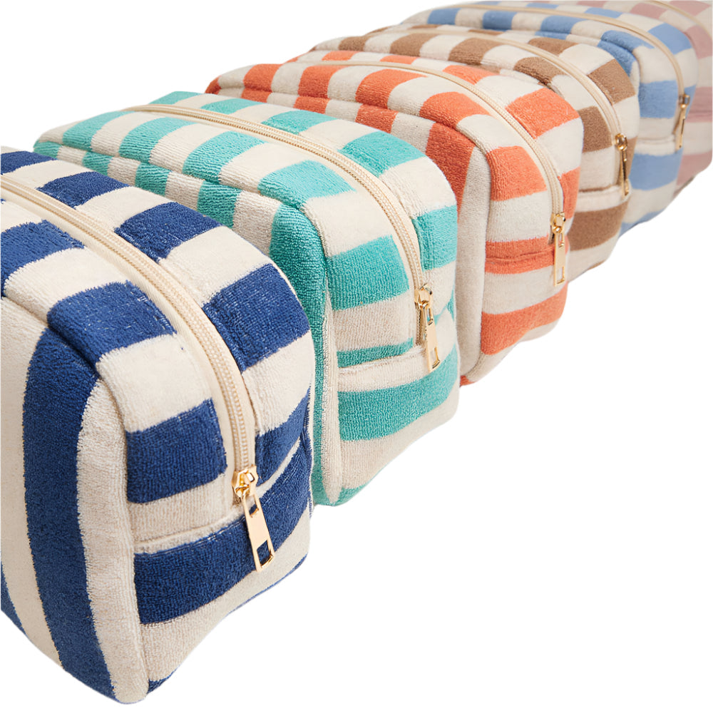 Striped Pattern Cosmetic Pouch Bag