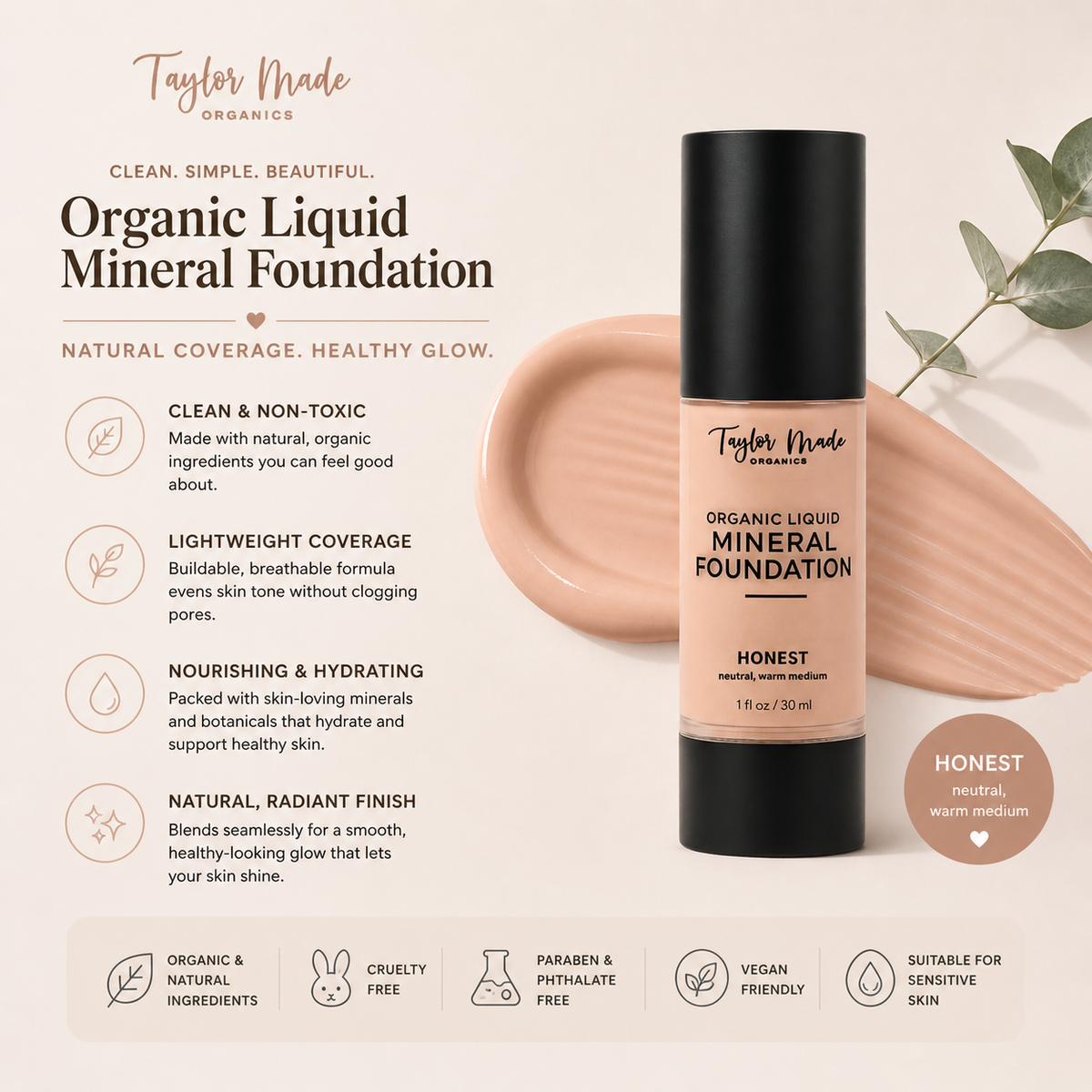 Liquid Mineral Foundation Buildable Coverage