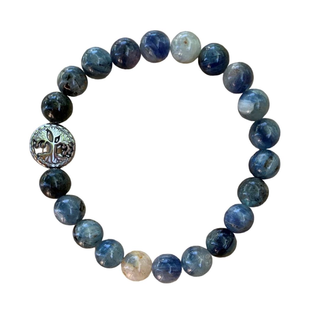 Blue Kyanite Bracelet Round 8mm Beads