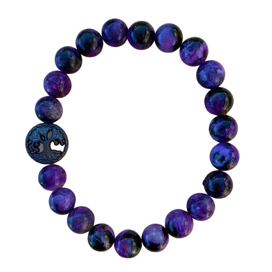 Charoite Bracelet 8 mm Round Beads