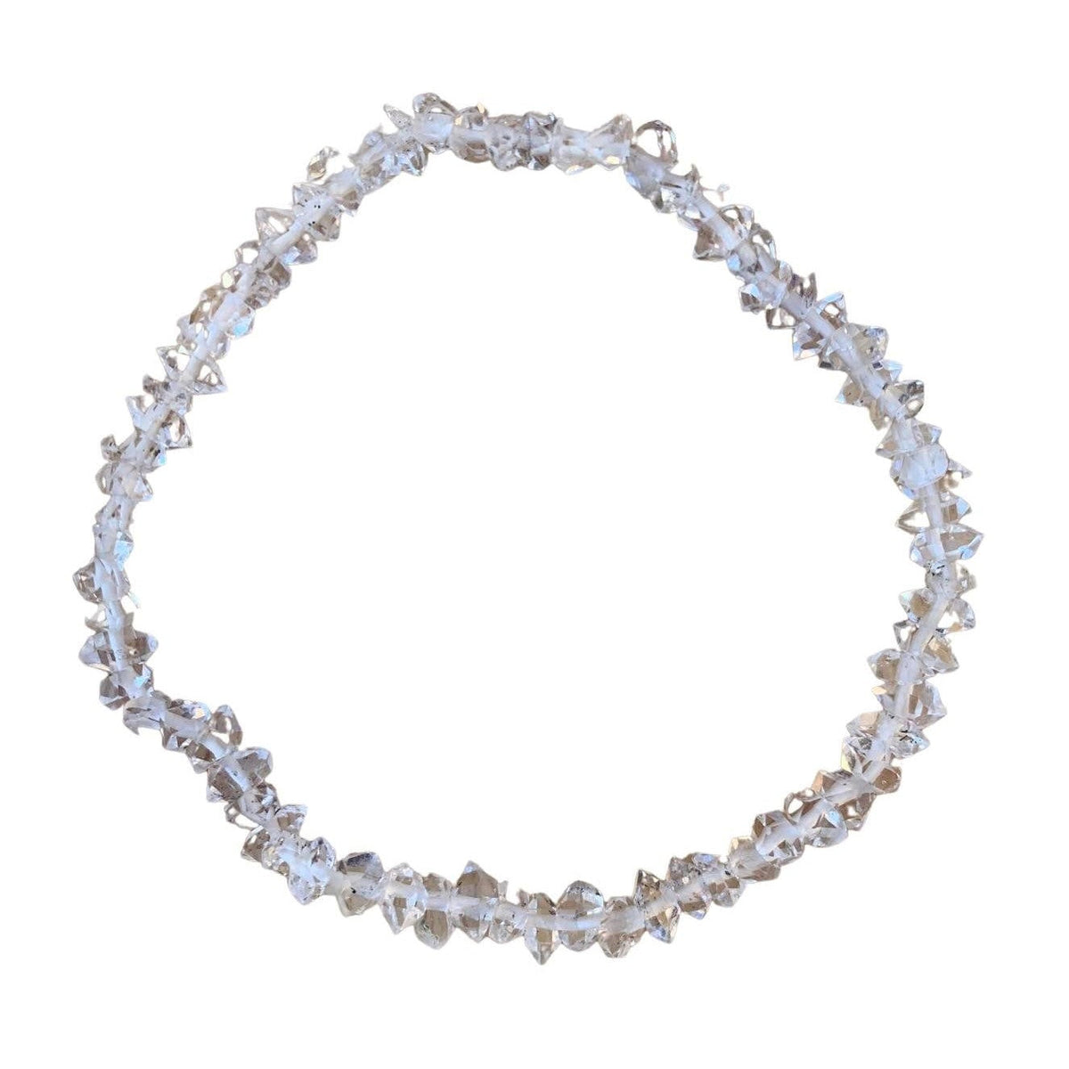 Herkimer Diamond Bracelet 3-6 mm Dual Points