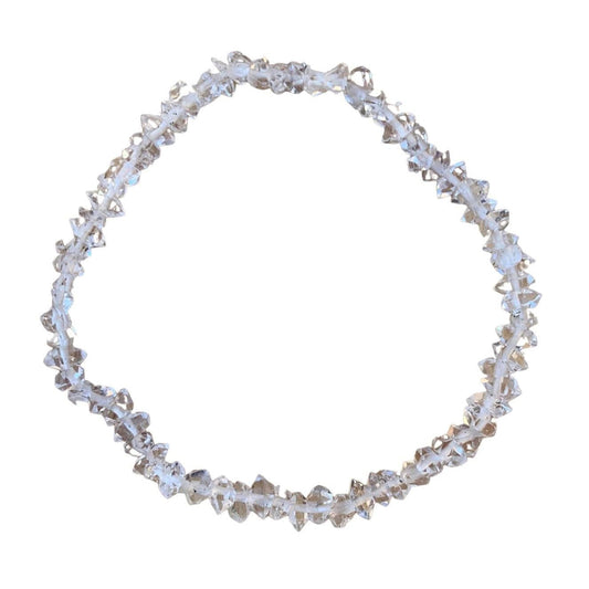 Herkimer Diamond Bracelet 3-6 mm Dual Points