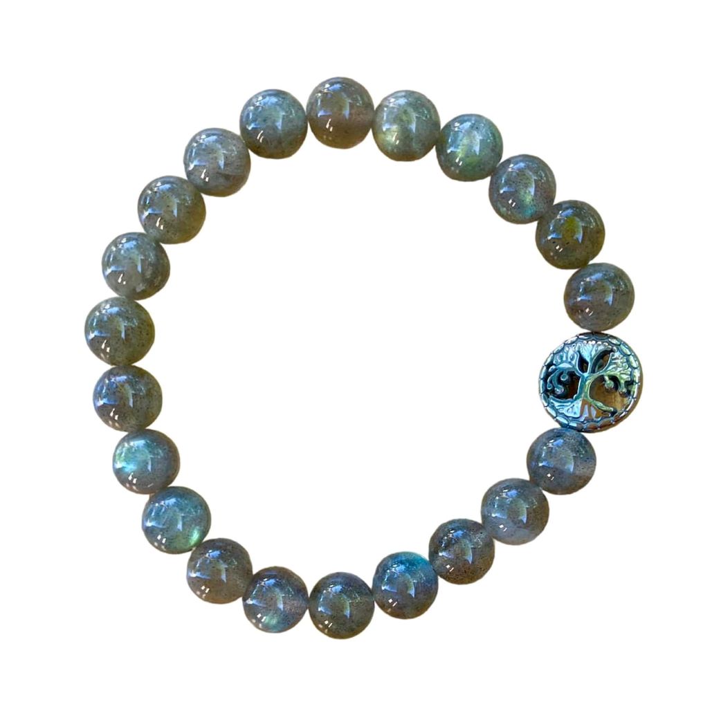 Labradorite Bracelet 8 mm Round Beads