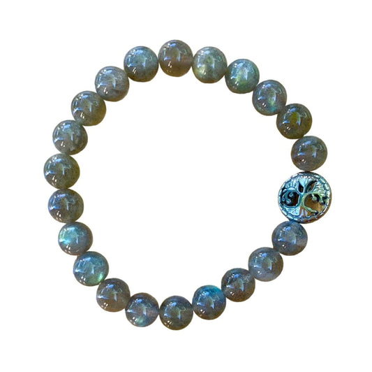 Labradorite Bracelet 8 mm Round Beads