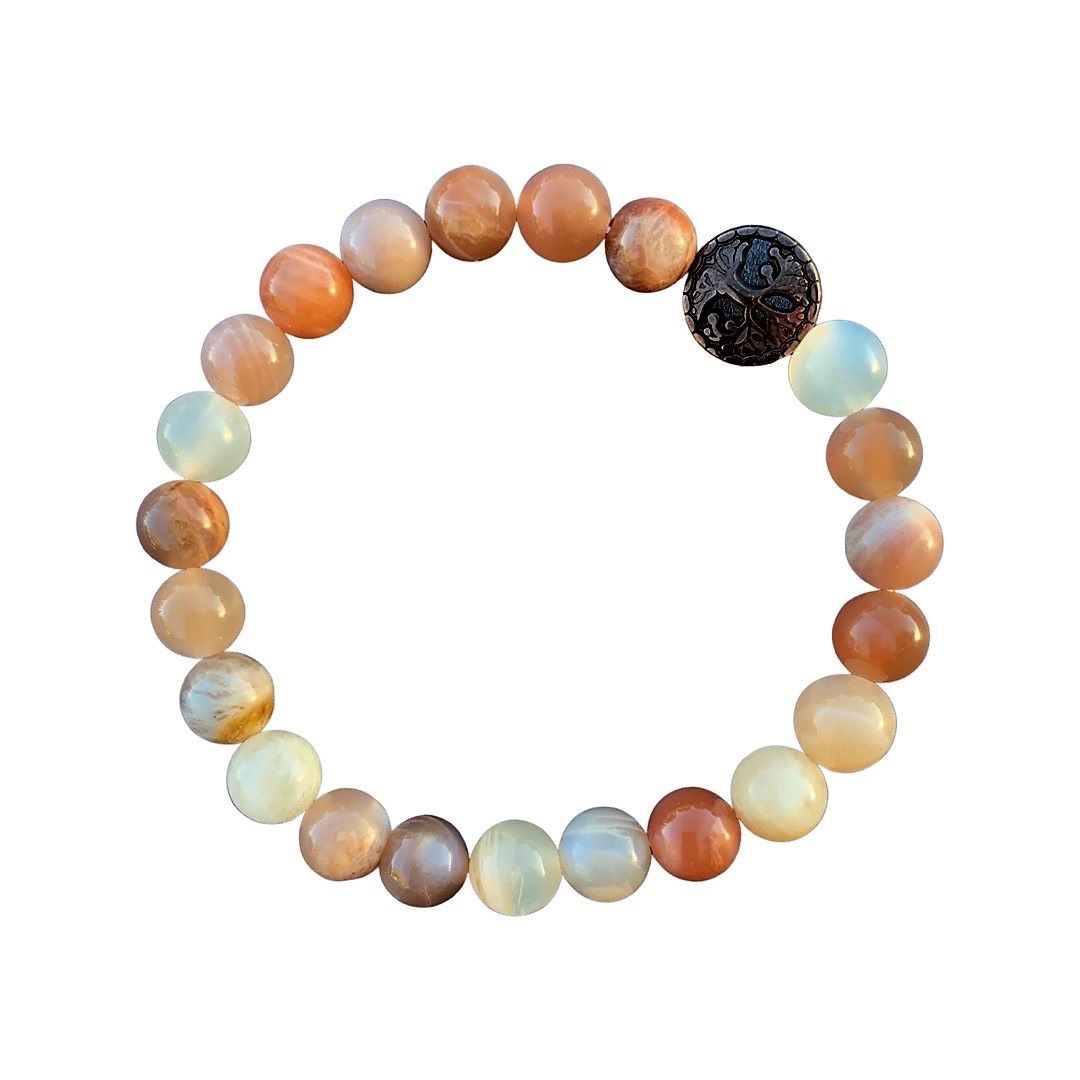 Moonstone Bracelet 8 mm Round Beads