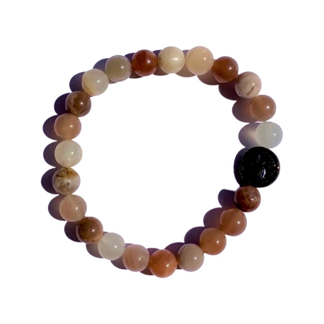Moonstone Bracelet 8 mm Round Beads