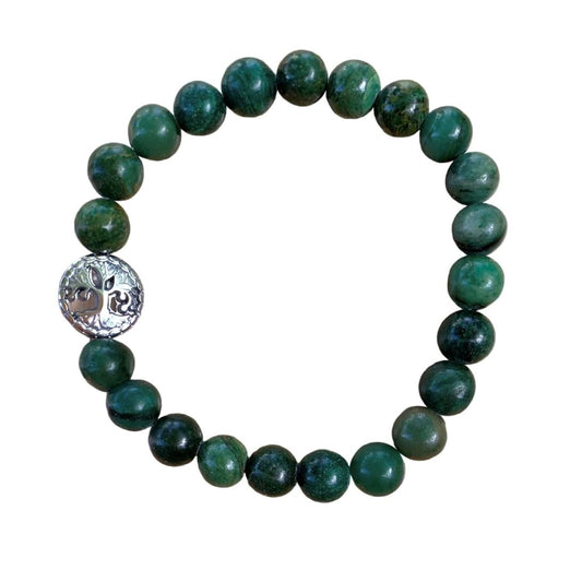 Nephrite Jade Bracelet 8 mm Round Beads