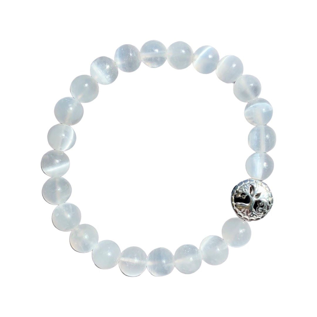 Selenite Bracelet Round Beads
