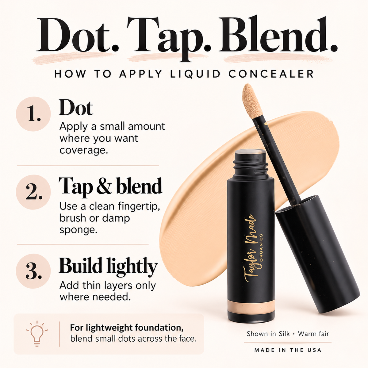 Organic Liquid Cream Concealer