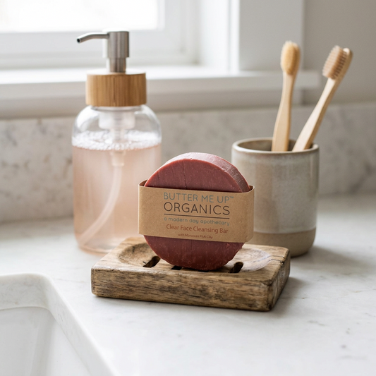 Organic Facial Bar Rose Clay Soap