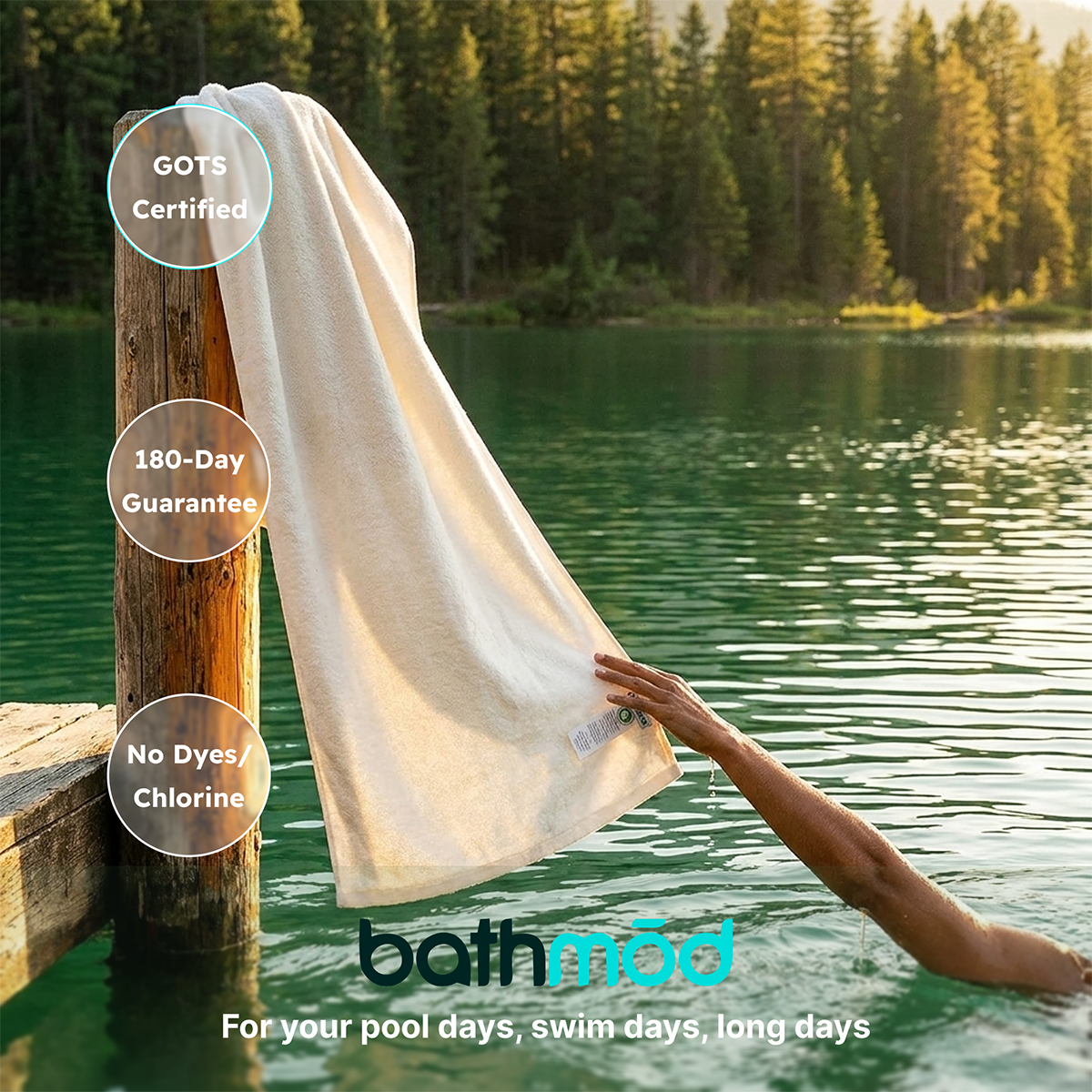 Luxury Organic Bath Sheets (Two Pack) GOTS Certified, Soft, Eco-Friendly
