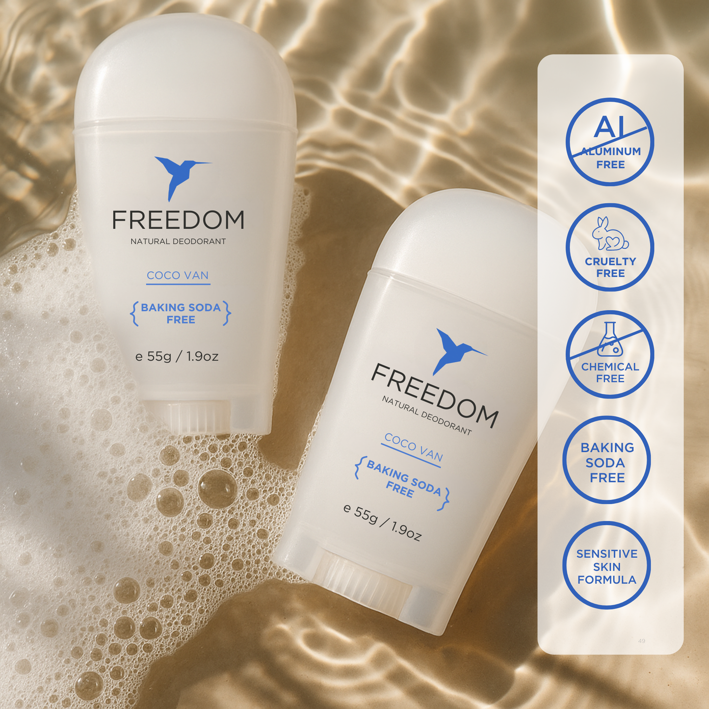 Aluminum Free Natural Deodorant 1.9oz | EWG Verified