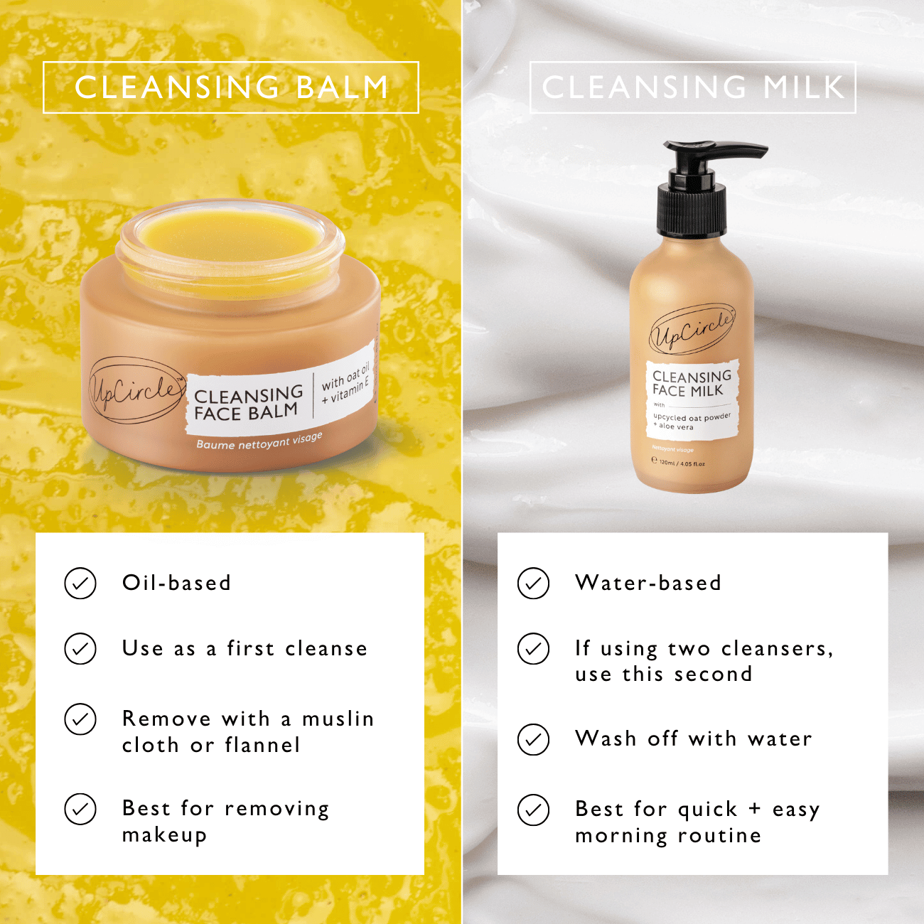 Cleansing Face Milk with Oat Powder + Aloe Vera