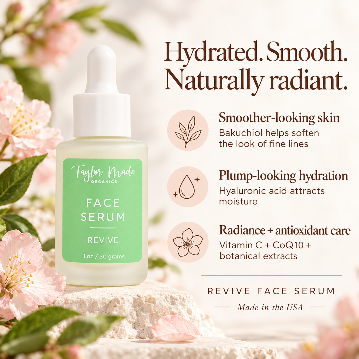 Revive Face Serum Bakuchiol + Hyaluronic Acid