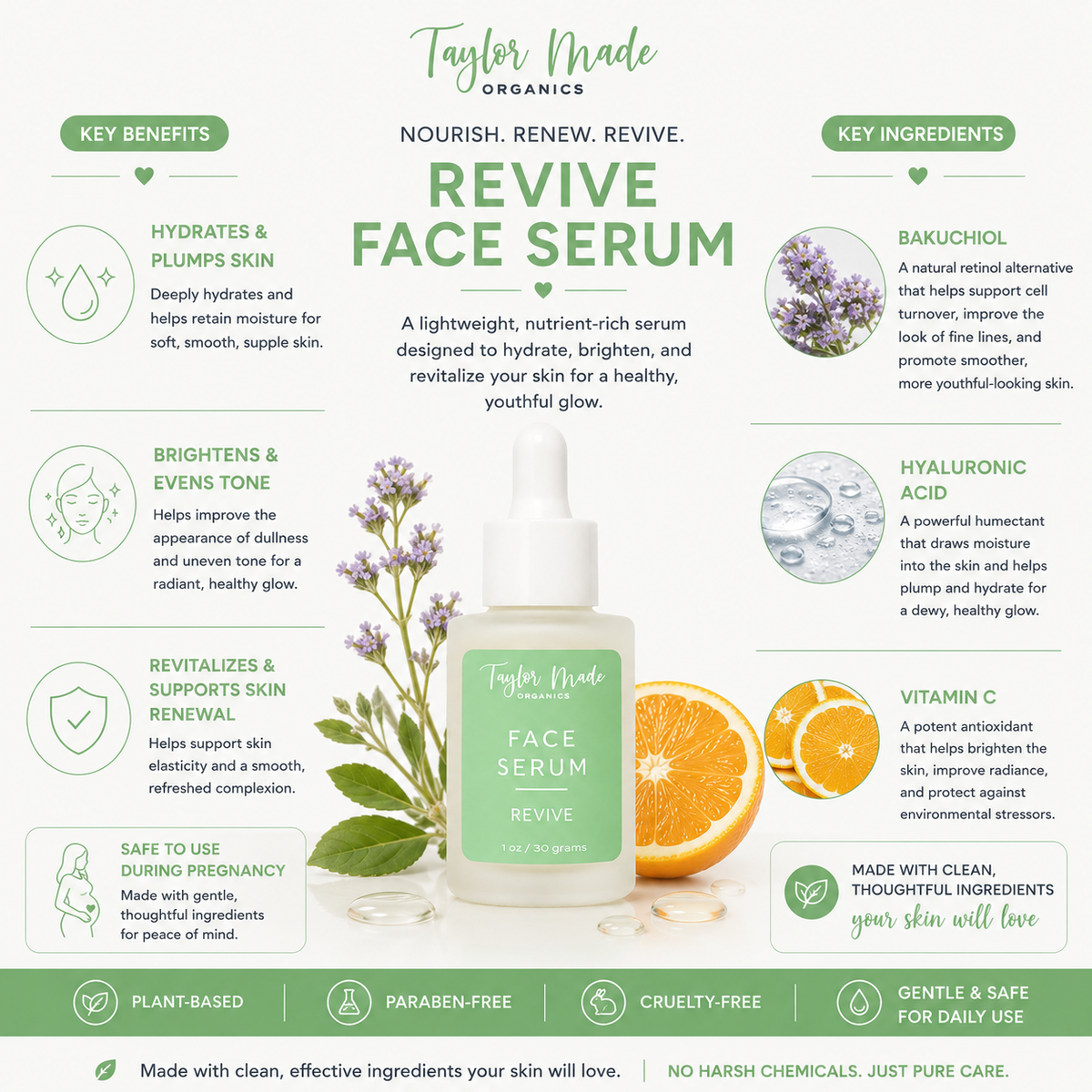 Revive Face Serum Bakuchiol + Hyaluronic Acid