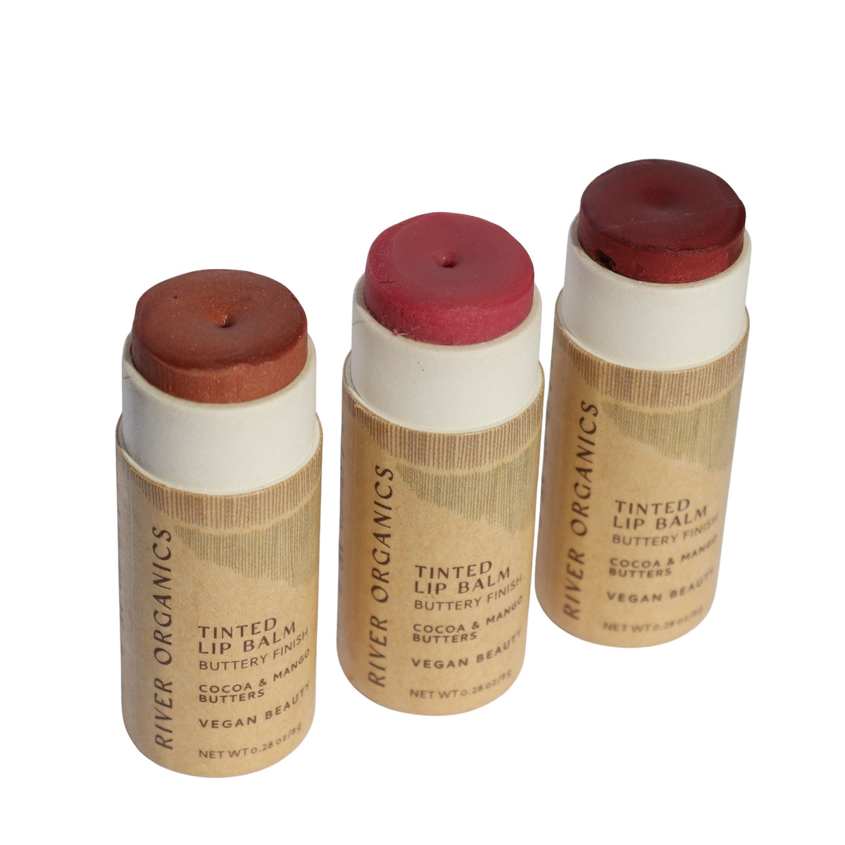Tinted Vegan Lip Balms (Set of 3)
