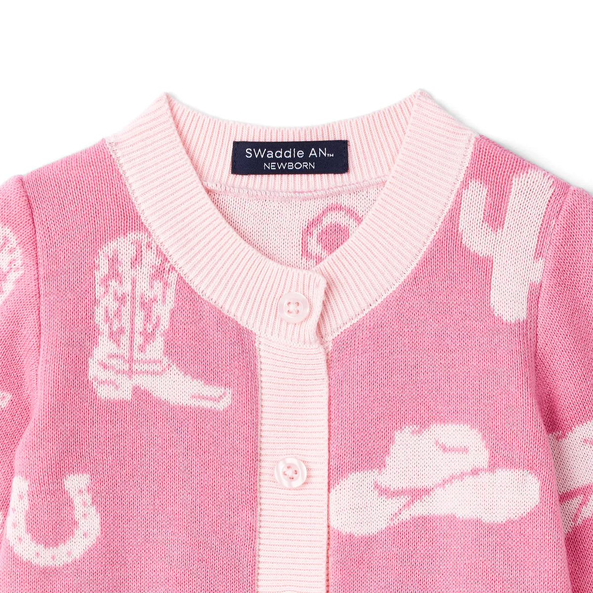 Cowgirl Baby Knit Button Romper