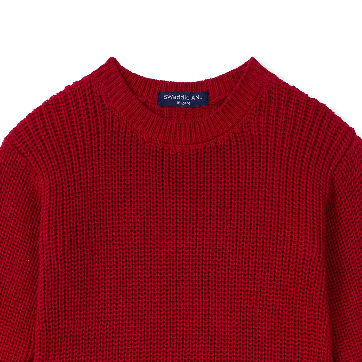 Baby Knit Romper Snap Closure in Red Christmas