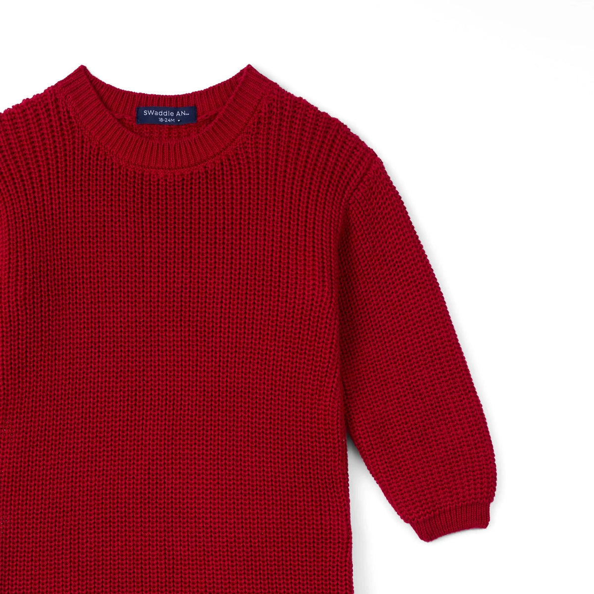 Baby Knit Romper Snap Closure in Red Christmas