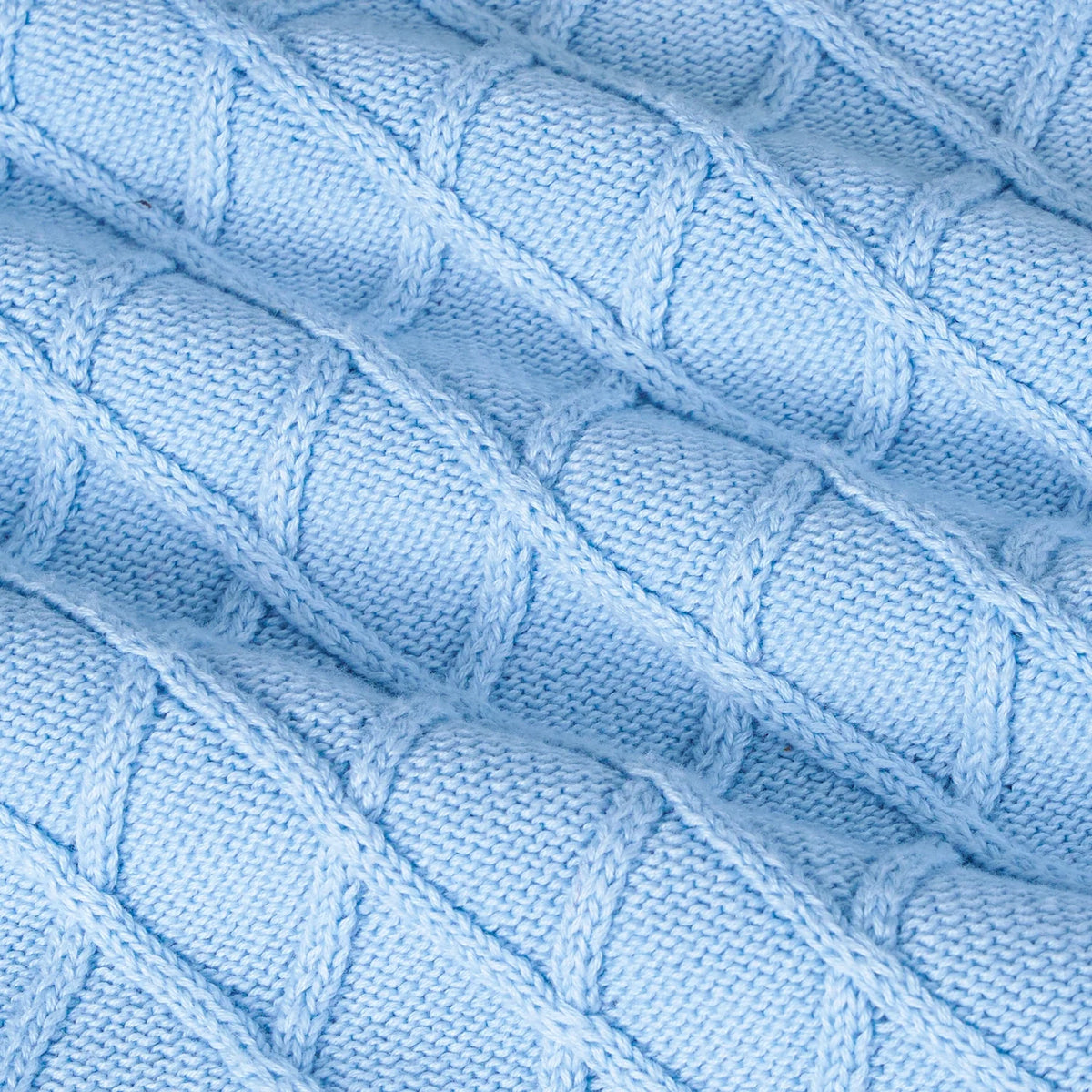 Cable Knit Baby Sleep Sack in Baby Blue