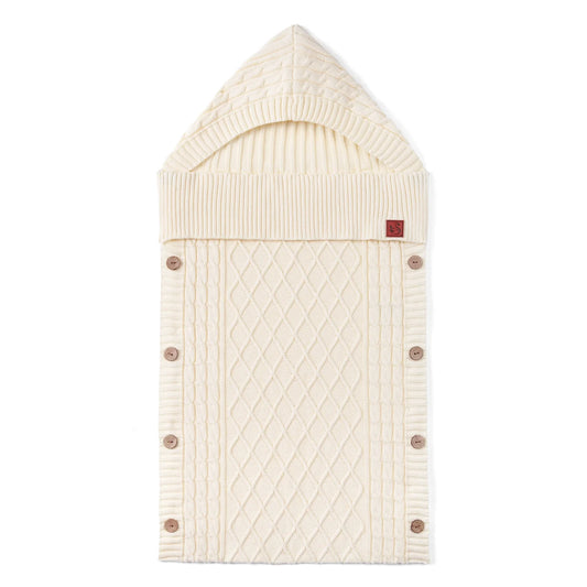 Cable Knit Baby Sleep Sack in Cream