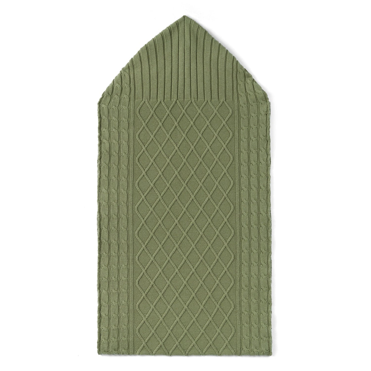 Cable Knit Baby Sleep Sack in Sage Green